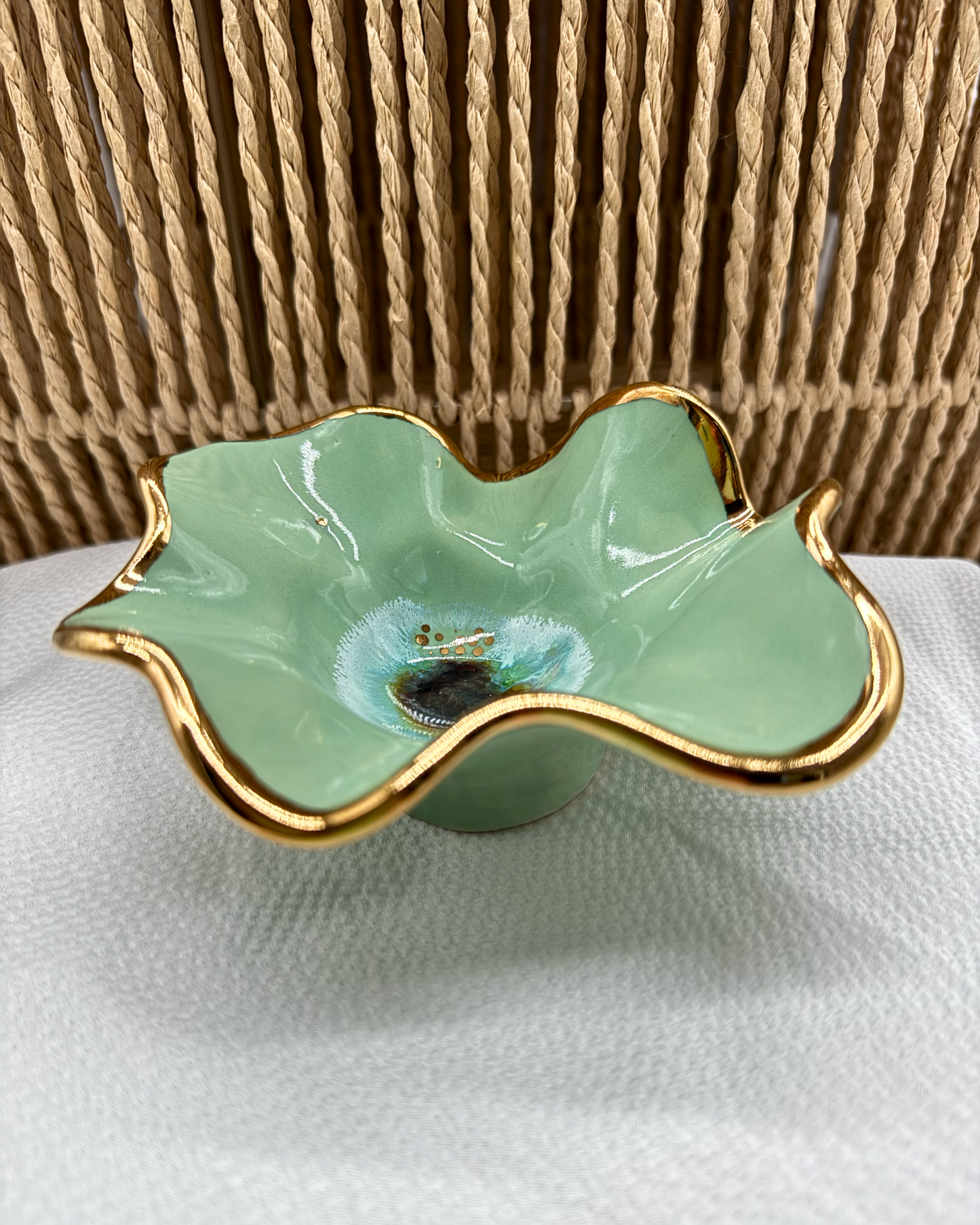 Floral Pedestal Bowl No. 1 | The Garden Table Collection