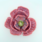 Grand Gilded Ceramic Flower | Wall or Tabletop Display