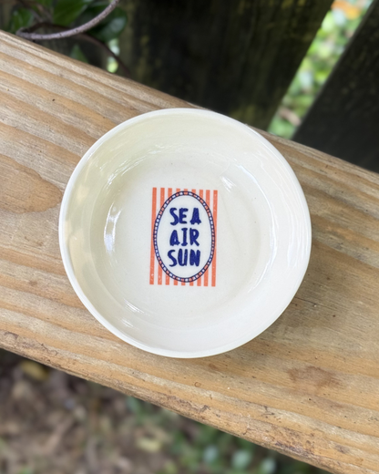 Sea Air Sun Set No. 22, handmade ceramic cup set, detail view