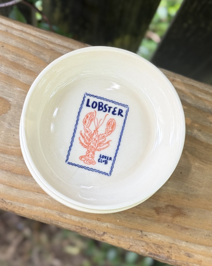 Lobster Lover Set No. 24, handmade ceramic cup set, detail view