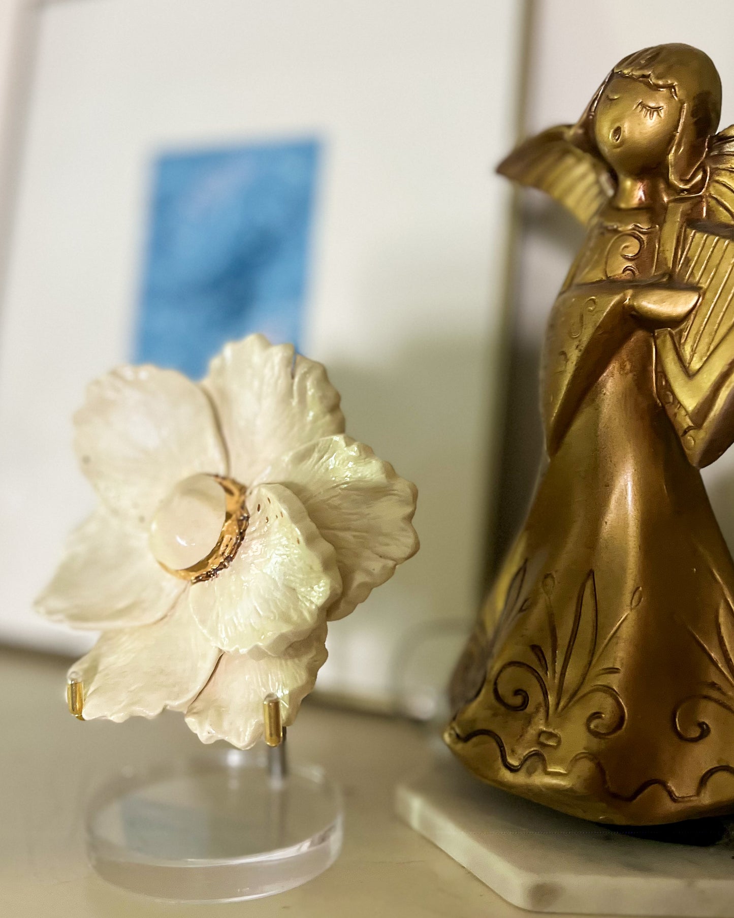 gilded magnolia flower