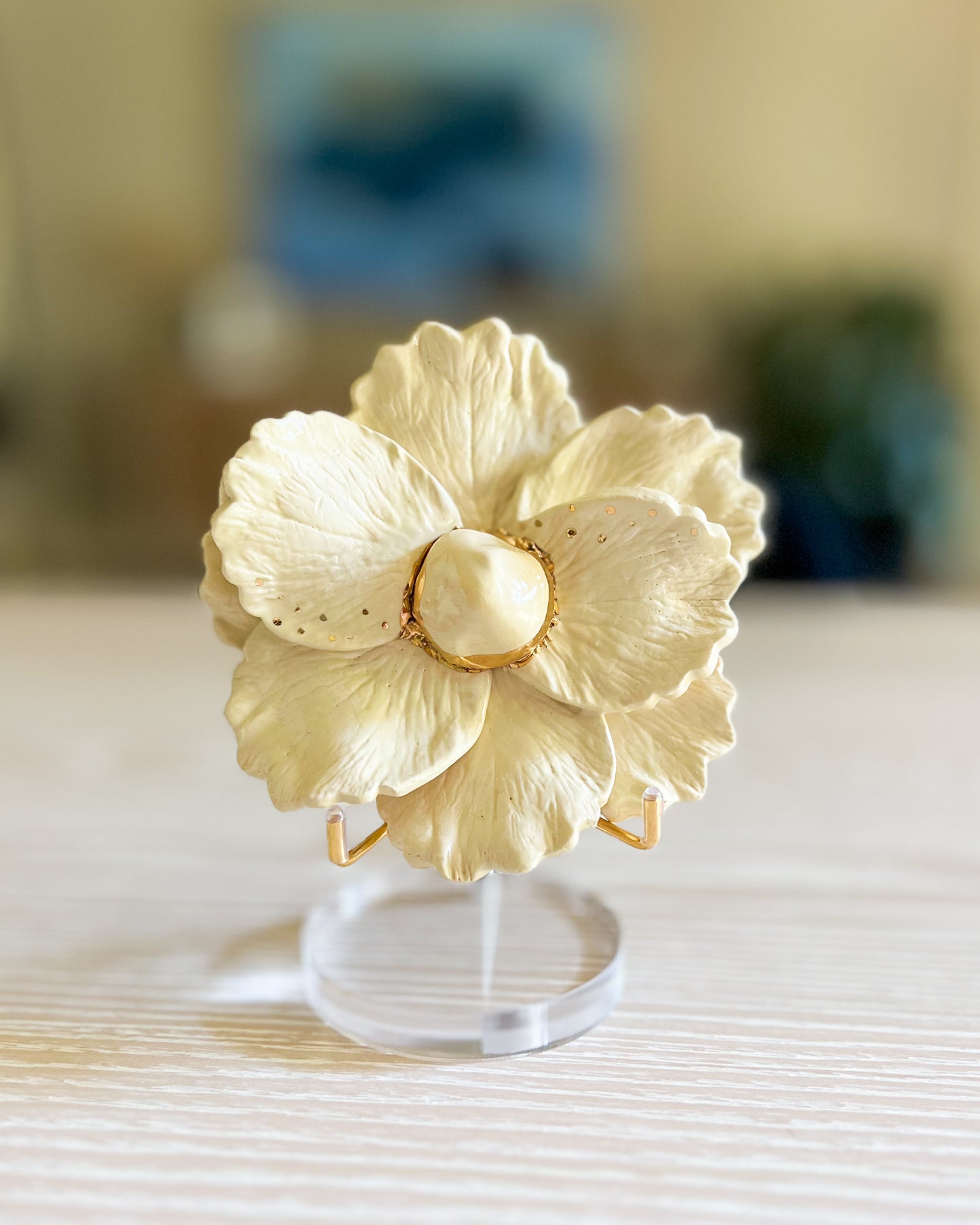 gilded magnolia flower