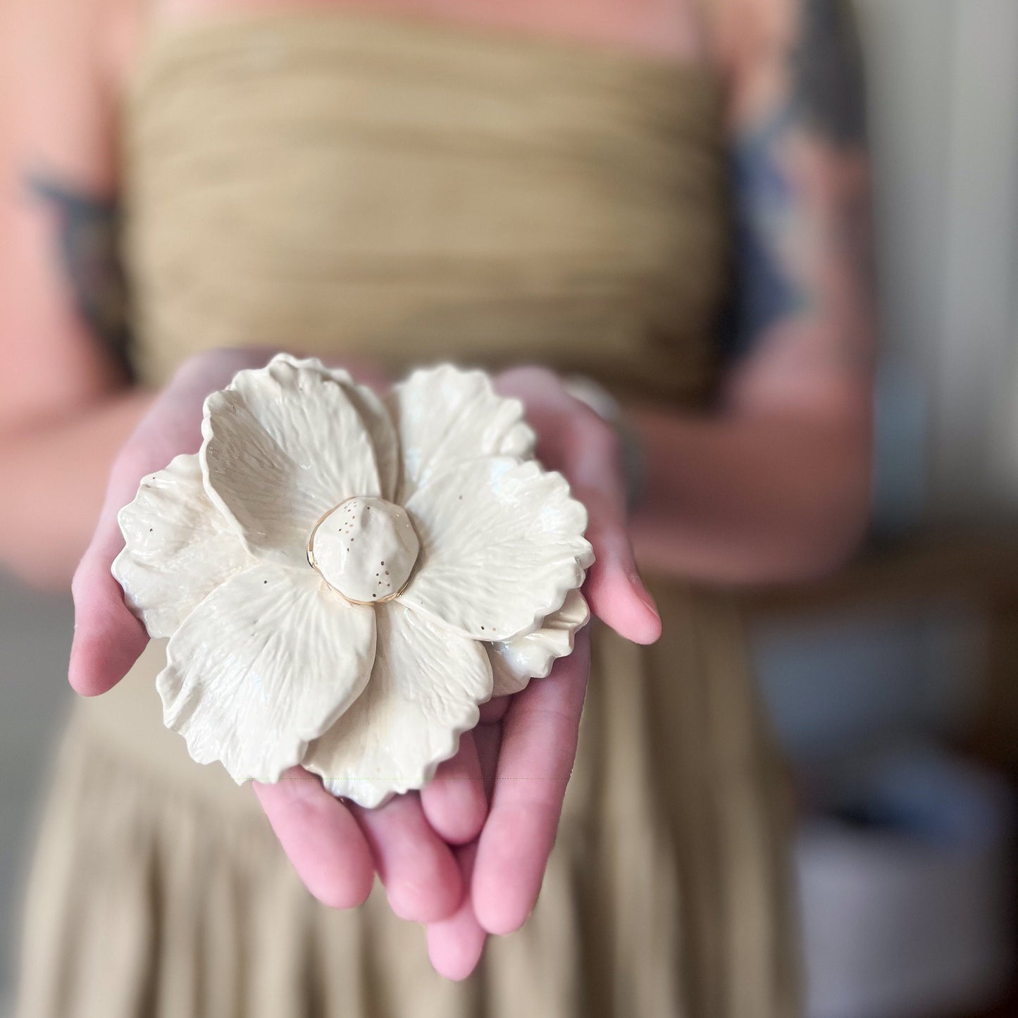 gilded magnolia flower