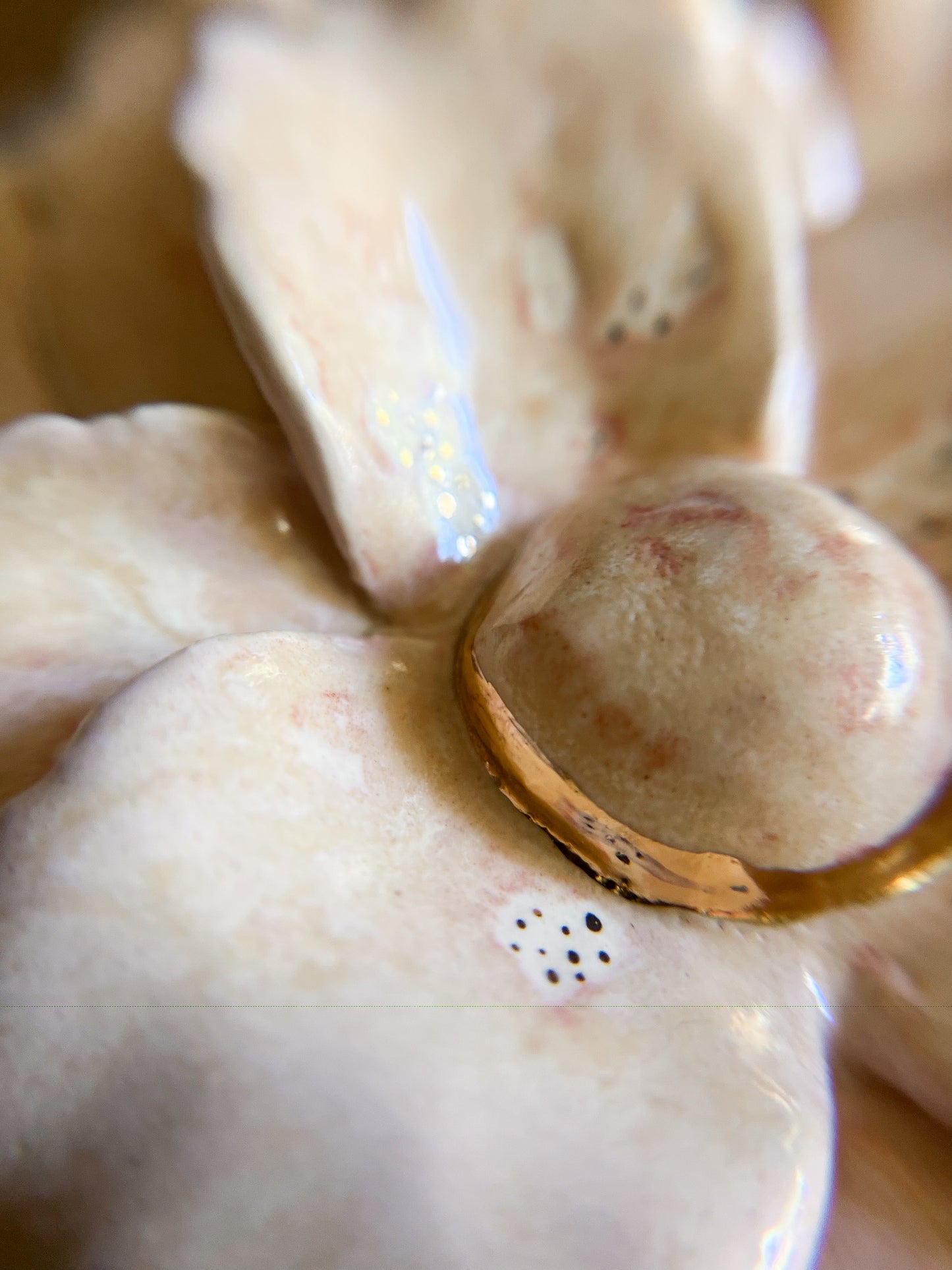 golden bloom ceramic flower