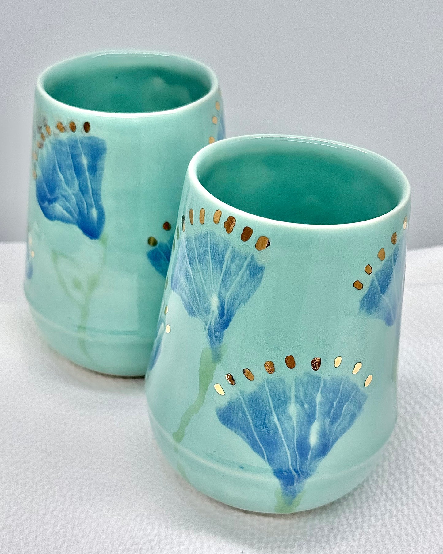 Hand-Painted Ceramic Tumblers (Set of 2)