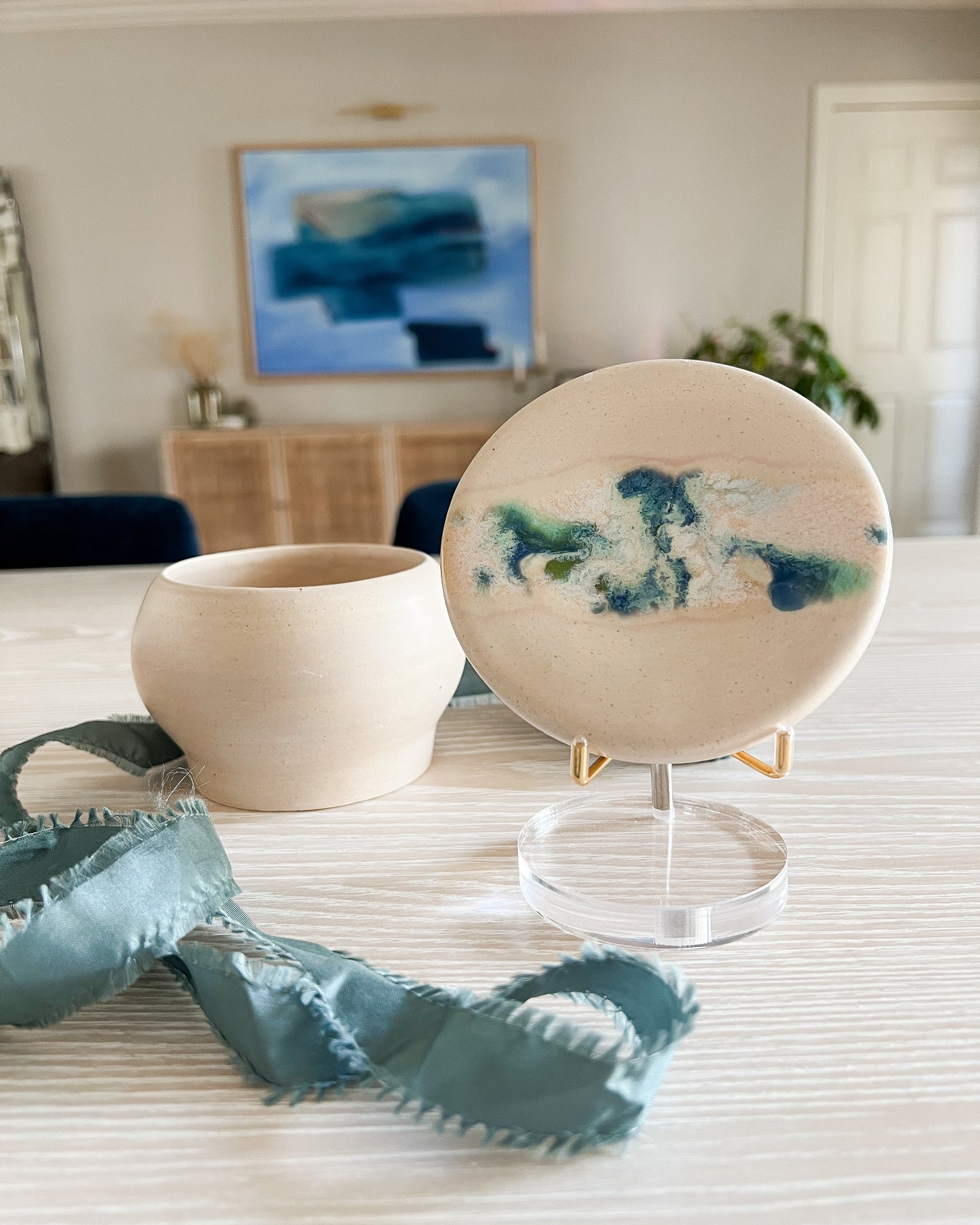 Ceramic Cloud Dish - current swells