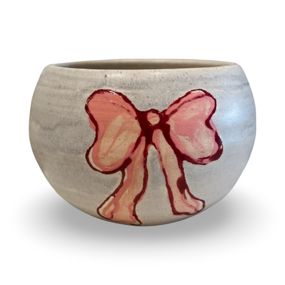 Ceramic Bow Bowl - pink